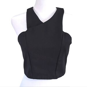 Express Black Sleeveless Bustier Style Top Zip Back Size Medium